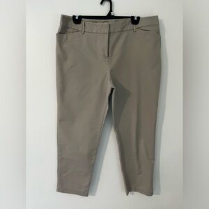 Liz Claiborne Women's Ankle Cropped Pants in Taupe